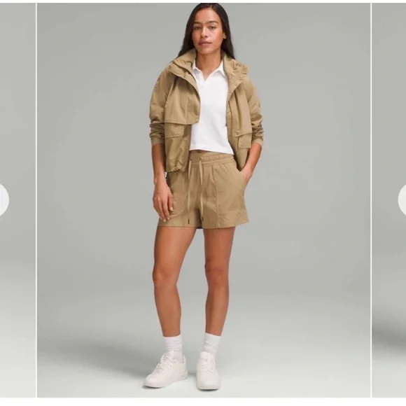 lululemon High Waist Dance Studio Filbert Tan Shorts 8 - Picture 5 of 9